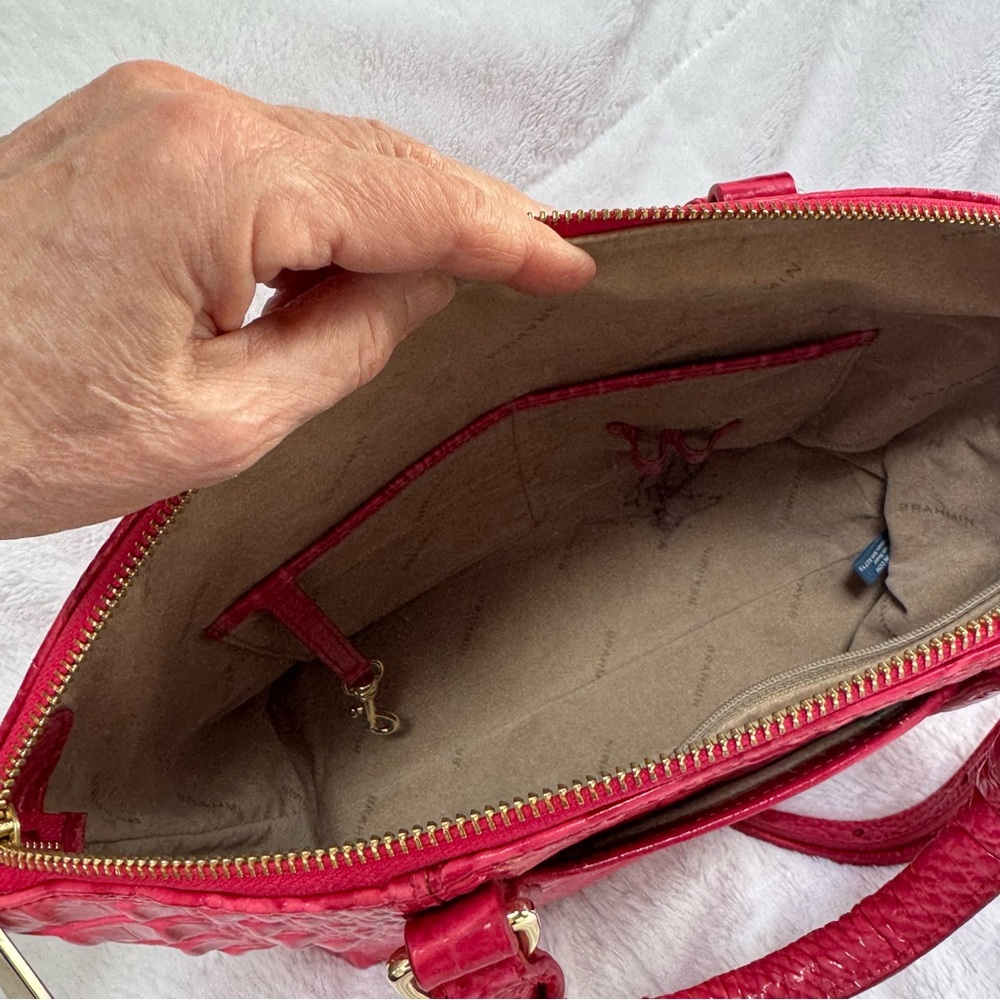 Brahmin Duxbury Satchel Bag Pink/Coral - Picture 7 of 17